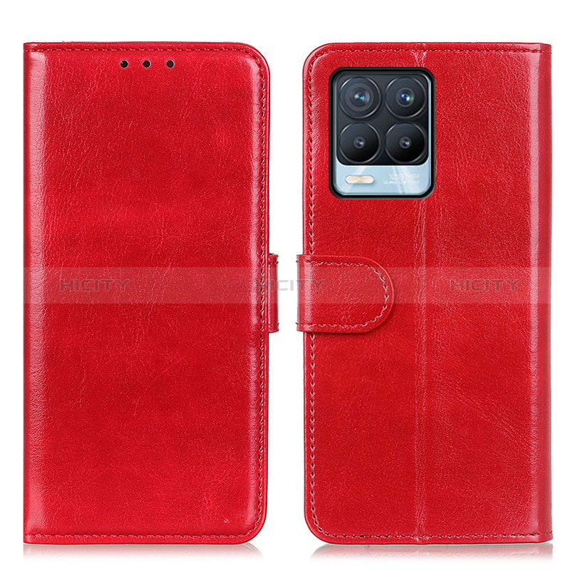 Custodia Portafoglio In Pelle Cover con Supporto M07L per Realme 8 4G Rosso