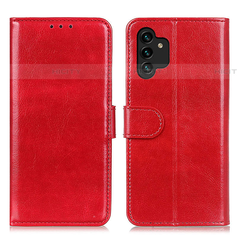 Custodia Portafoglio In Pelle Cover con Supporto M07L per Samsung Galaxy A04s Rosso