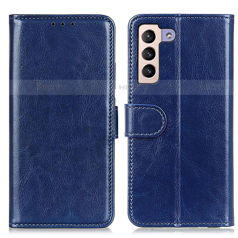 Custodia Portafoglio In Pelle Cover con Supporto M07L per Samsung Galaxy S22 5G Blu