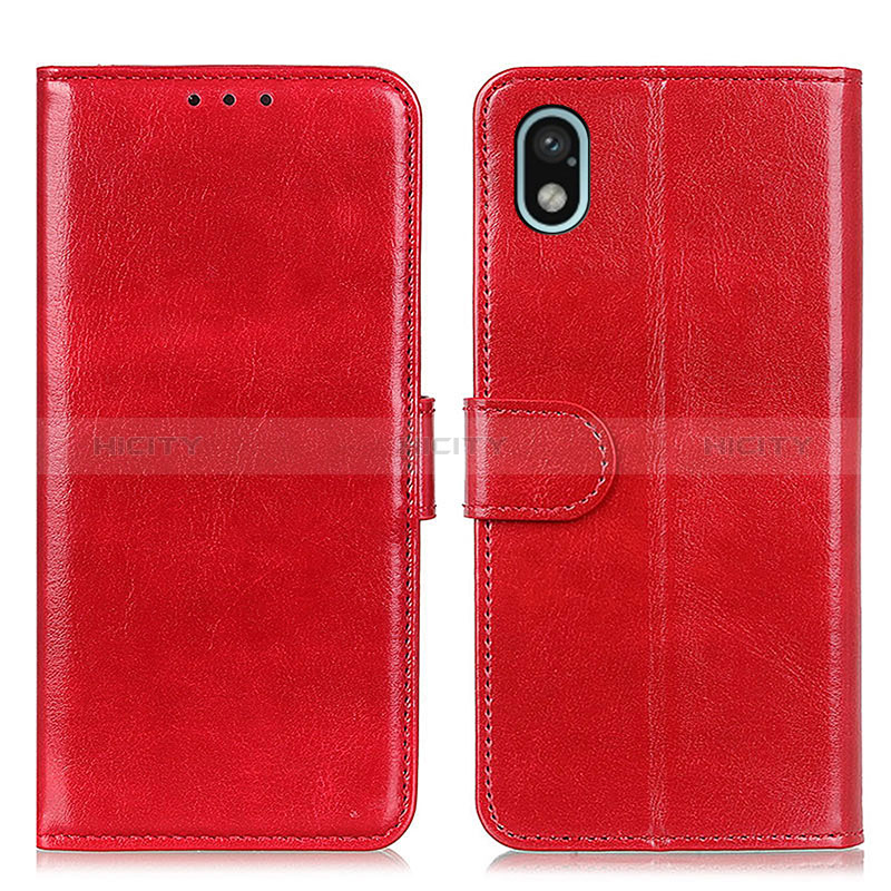 Custodia Portafoglio In Pelle Cover con Supporto M07L per Sony Xperia Ace III Rosso