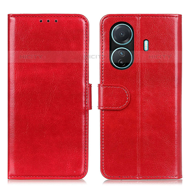 Custodia Portafoglio In Pelle Cover con Supporto M07L per Vivo iQOO Z6 Pro 5G Rosso