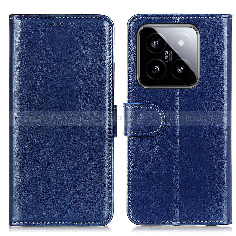 Custodia Portafoglio In Pelle Cover con Supporto M07L per Xiaomi Mi 14 Pro 5G Blu