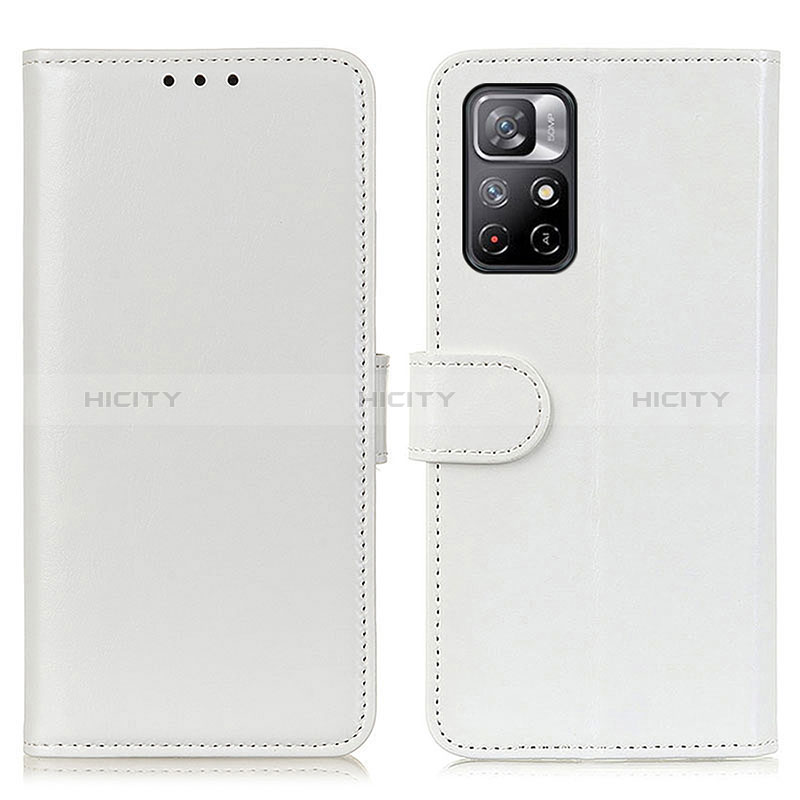 Custodia Portafoglio In Pelle Cover con Supporto M07L per Xiaomi Poco M4 Pro 5G Bianco