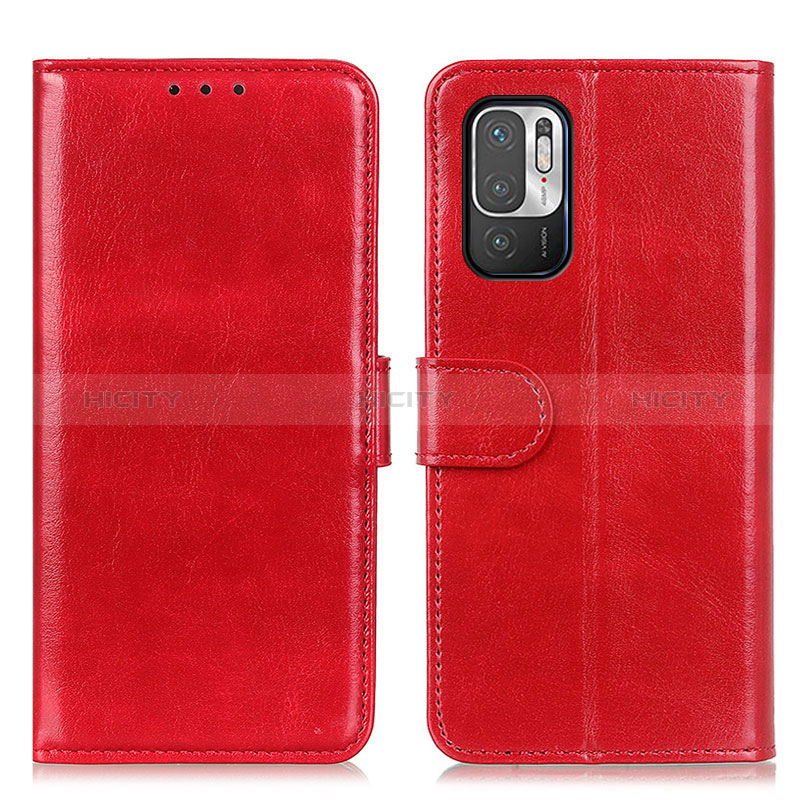 Custodia Portafoglio In Pelle Cover con Supporto M07L per Xiaomi Redmi Note 10 5G Rosso