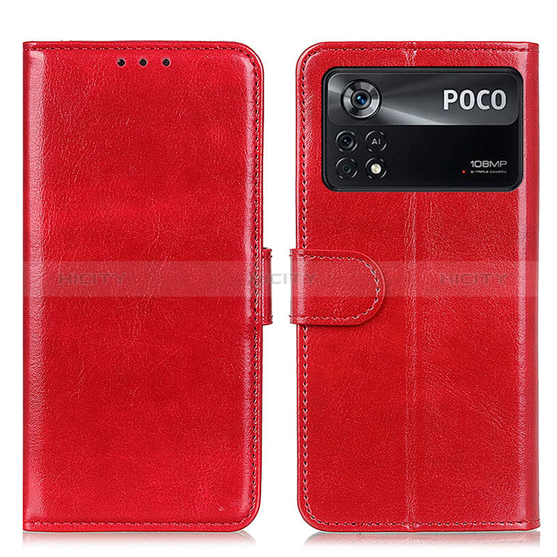 Custodia Portafoglio In Pelle Cover con Supporto M07L per Xiaomi Redmi Note 11E Pro 5G Rosso