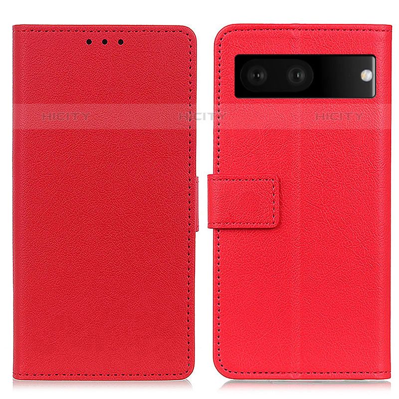 Custodia Portafoglio In Pelle Cover con Supporto M08L per Google Pixel 7 5G Rosso