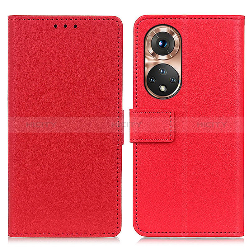 Custodia Portafoglio In Pelle Cover con Supporto M08L per Huawei Honor 50 5G Rosso