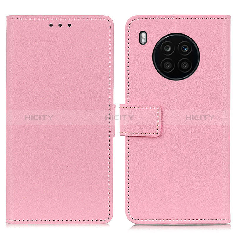 Custodia Portafoglio In Pelle Cover con Supporto M08L per Huawei Honor 50 Lite Rosa