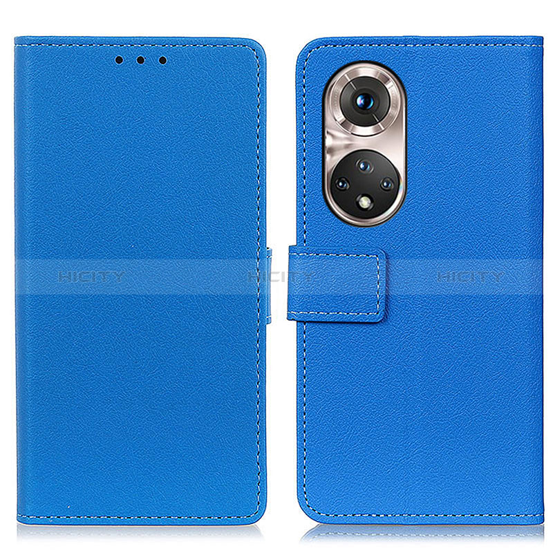 Custodia Portafoglio In Pelle Cover con Supporto M08L per Huawei Honor 50 Pro 5G Blu