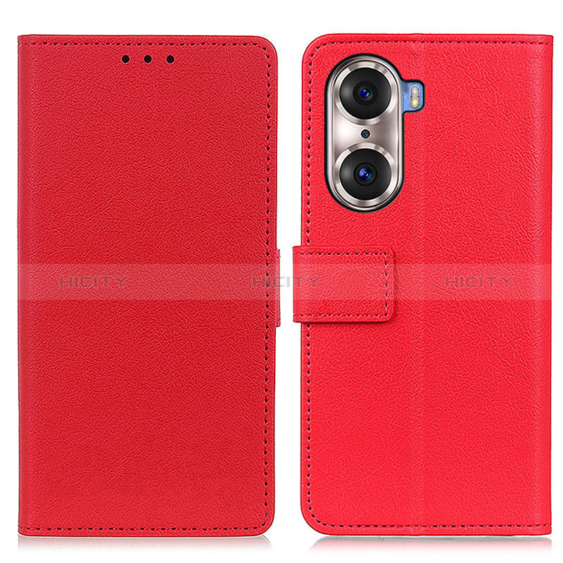 Custodia Portafoglio In Pelle Cover con Supporto M08L per Huawei Honor 60 5G Rosso