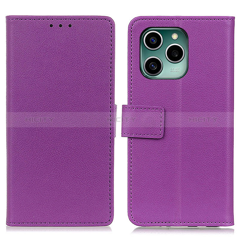 Custodia Portafoglio In Pelle Cover con Supporto M08L per Huawei Honor 60 SE 5G Viola