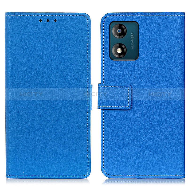 Custodia Portafoglio In Pelle Cover con Supporto M08L per Motorola Moto E13 Blu