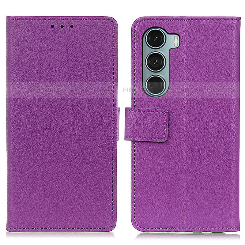 Custodia Portafoglio In Pelle Cover con Supporto M08L per Motorola Moto Edge S30 5G Viola