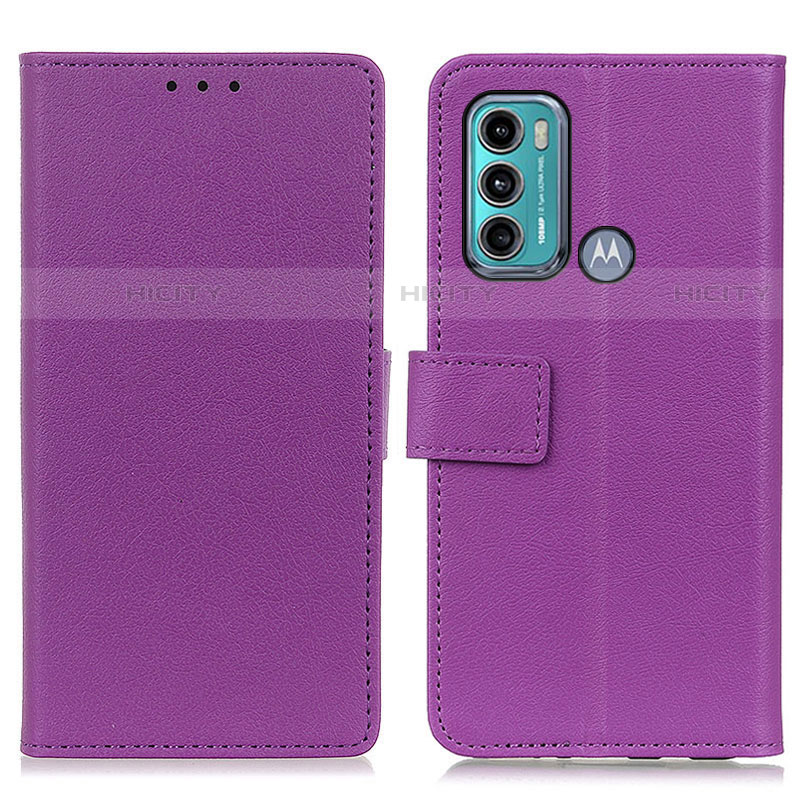 Custodia Portafoglio In Pelle Cover con Supporto M08L per Motorola Moto G40 Fusion Viola