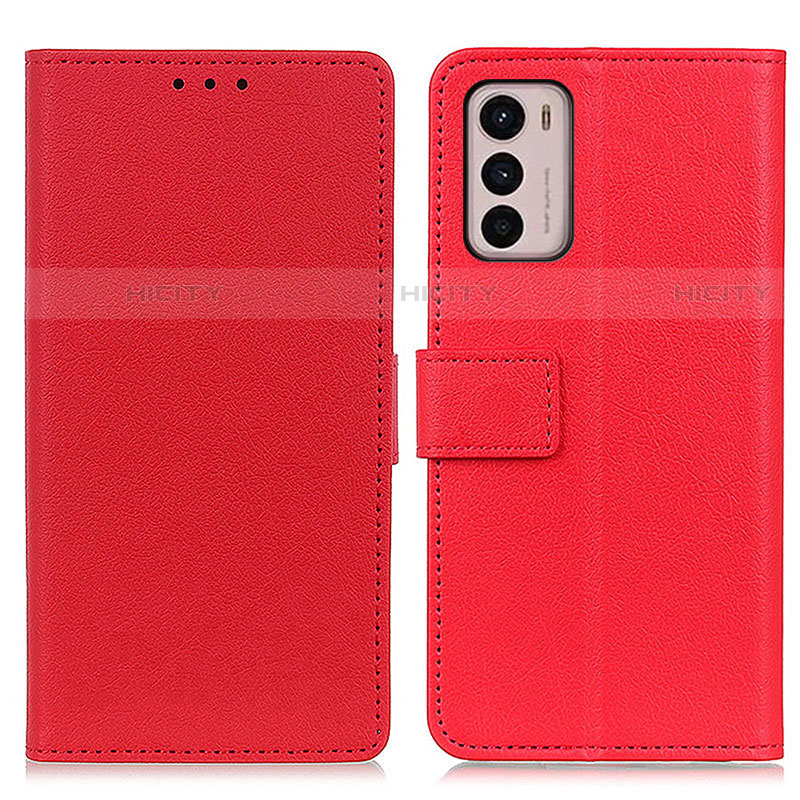 Custodia Portafoglio In Pelle Cover con Supporto M08L per Motorola Moto G42 Rosso