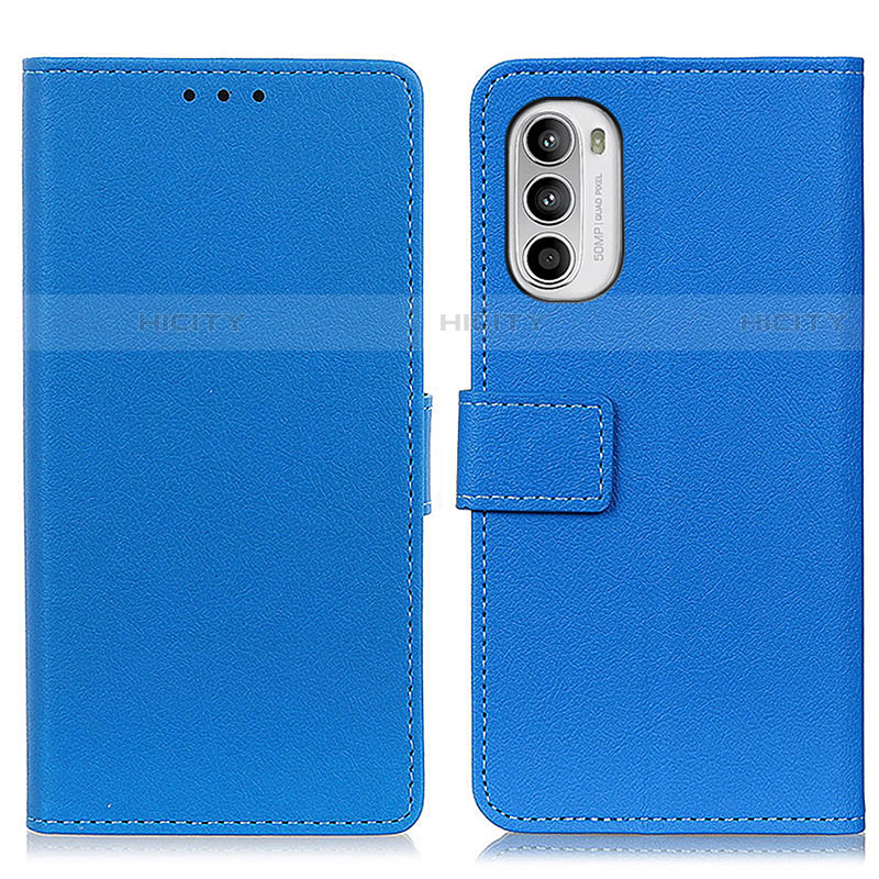 Custodia Portafoglio In Pelle Cover con Supporto M08L per Motorola MOTO G52 Blu