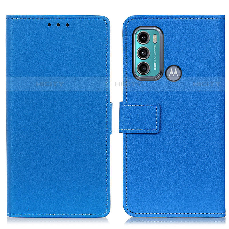 Custodia Portafoglio In Pelle Cover con Supporto M08L per Motorola Moto G60 Blu