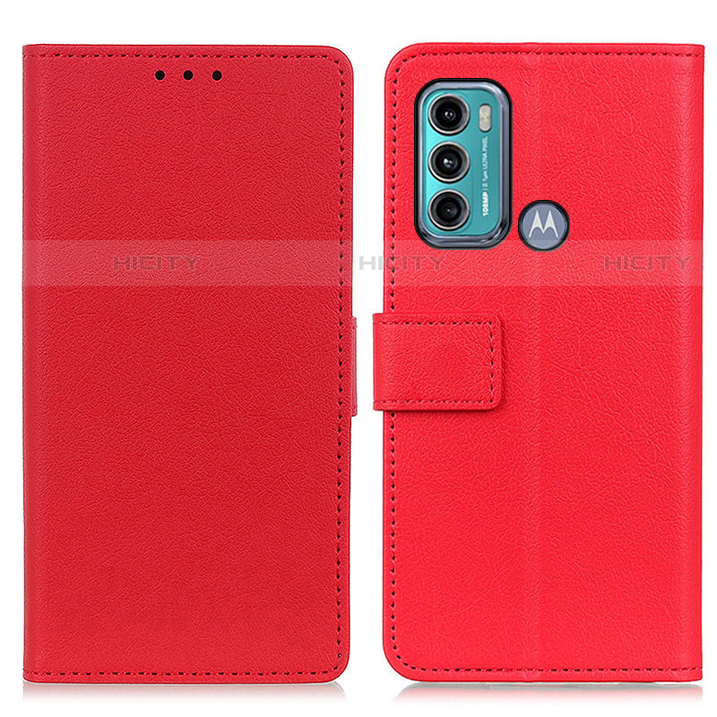 Custodia Portafoglio In Pelle Cover con Supporto M08L per Motorola Moto G60 Rosso