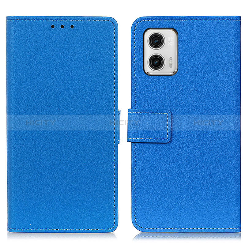 Custodia Portafoglio In Pelle Cover con Supporto M08L per Motorola Moto G73 5G Blu