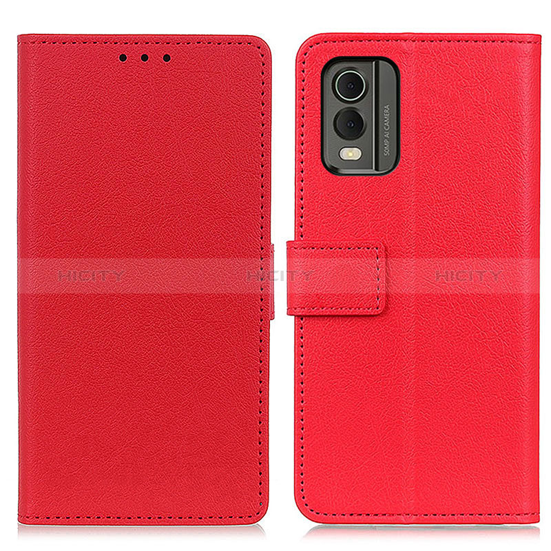 Custodia Portafoglio In Pelle Cover con Supporto M08L per Nokia C32 Rosso