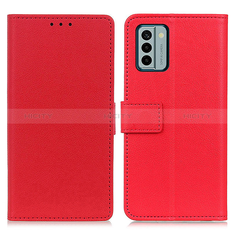 Custodia Portafoglio In Pelle Cover con Supporto M08L per Nokia G22 Rosso