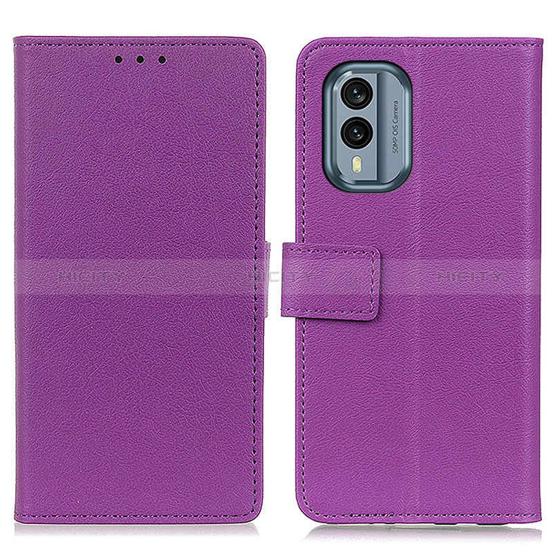 Custodia Portafoglio In Pelle Cover con Supporto M08L per Nokia X30 5G Viola