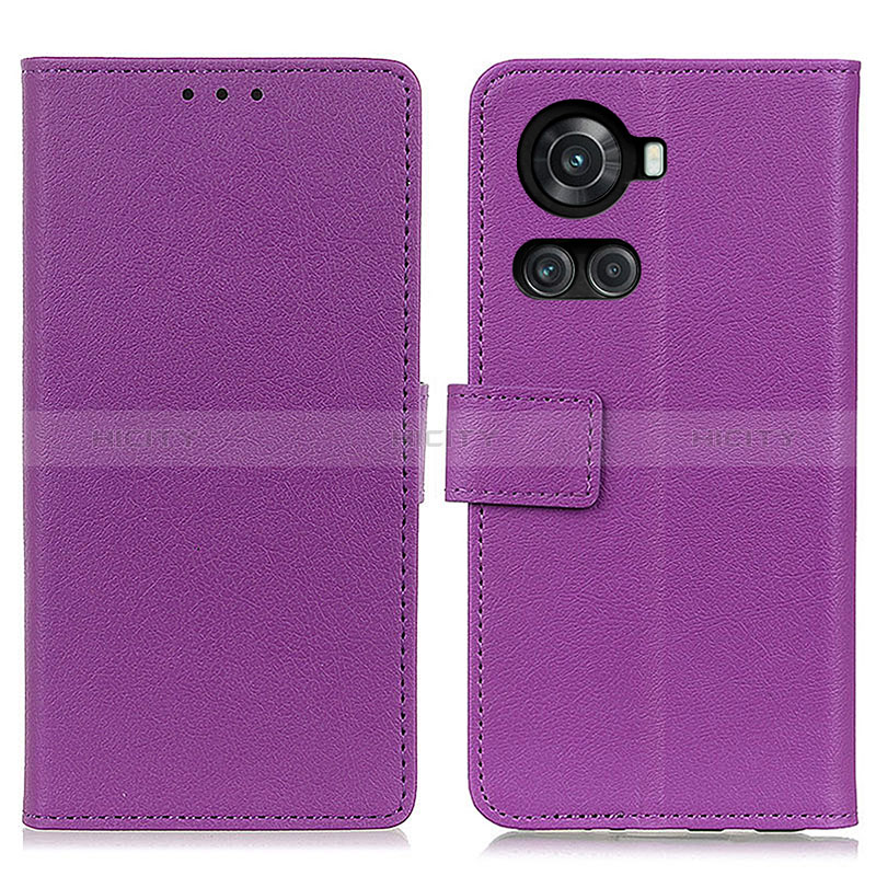 Custodia Portafoglio In Pelle Cover con Supporto M08L per OnePlus 10R 5G Viola