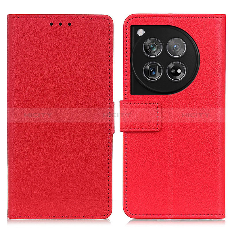 Custodia Portafoglio In Pelle Cover con Supporto M08L per OnePlus 12 5G Rosso