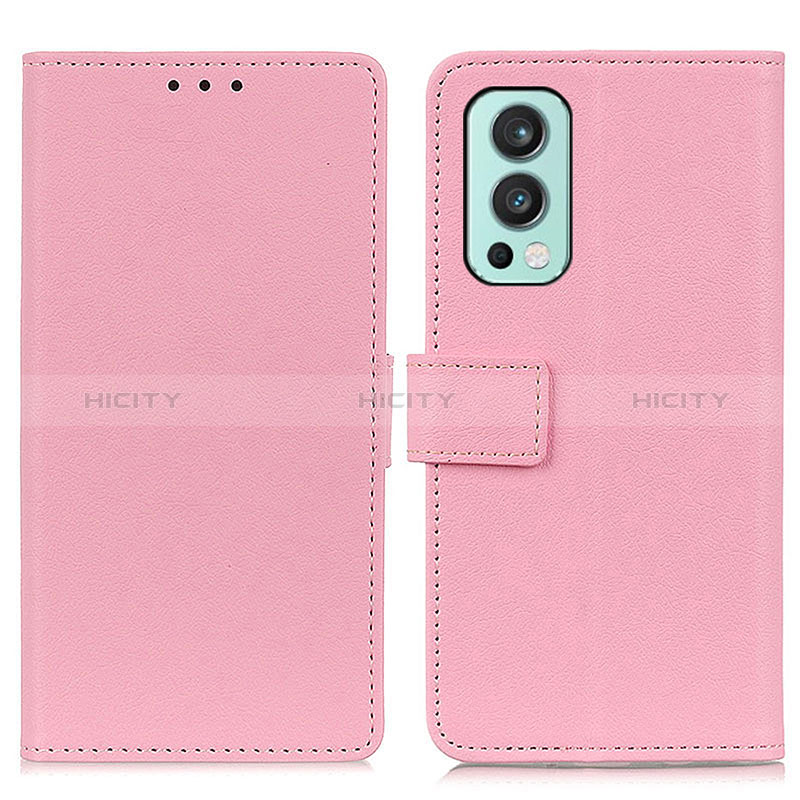 Custodia Portafoglio In Pelle Cover con Supporto M08L per OnePlus Nord 2 5G Rosa