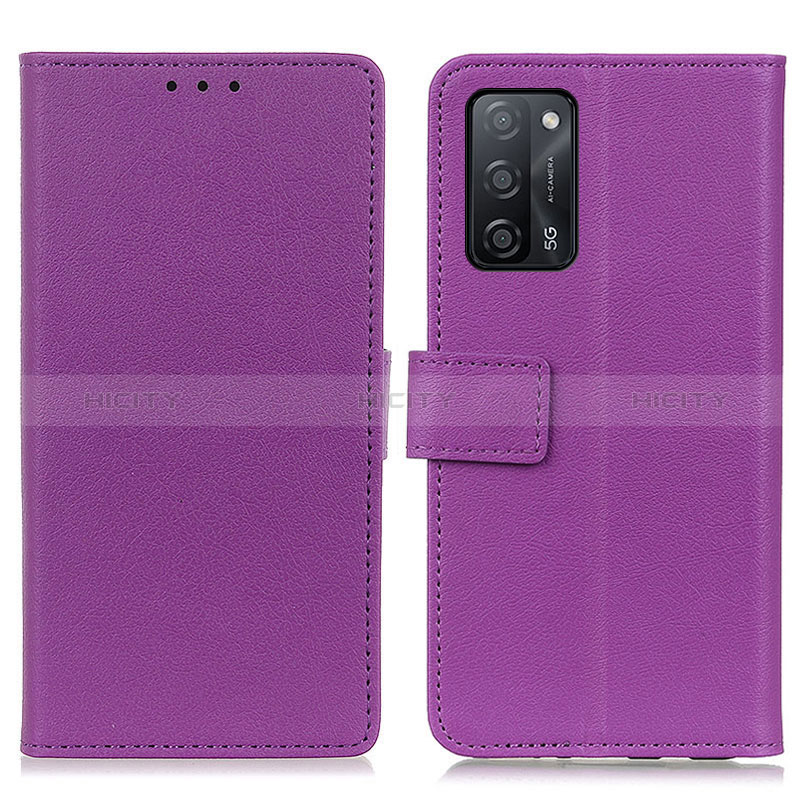 Custodia Portafoglio In Pelle Cover con Supporto M08L per Oppo A56 5G Viola