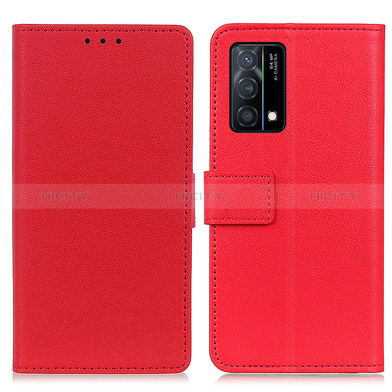 Custodia Portafoglio In Pelle Cover con Supporto M08L per Oppo K9 5G Rosso