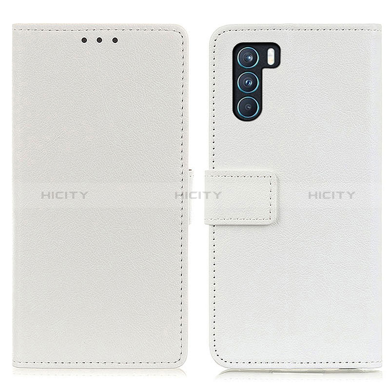 Custodia Portafoglio In Pelle Cover con Supporto M08L per Oppo K9 Pro 5G Bianco