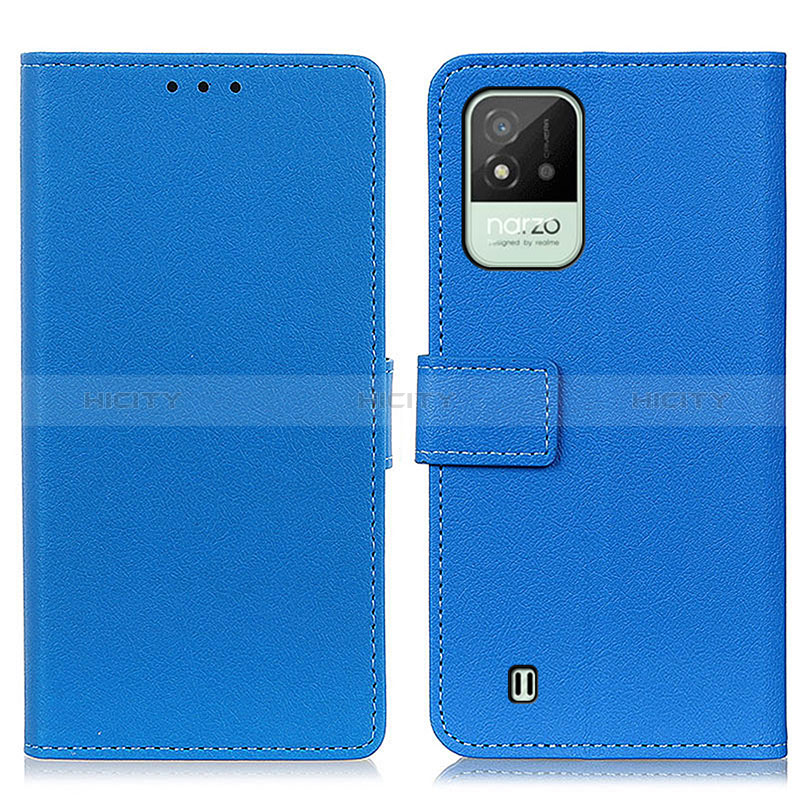 Custodia Portafoglio In Pelle Cover con Supporto M08L per Realme C11 (2021) Blu