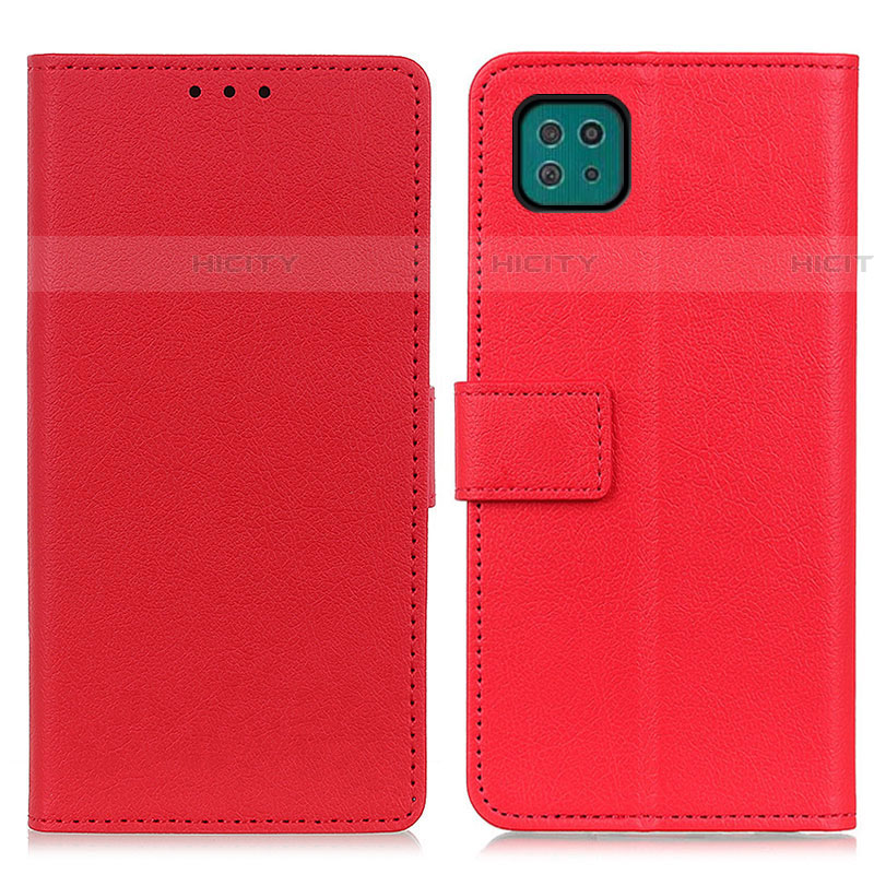 Custodia Portafoglio In Pelle Cover con Supporto M08L per Samsung Galaxy F42 5G Rosso