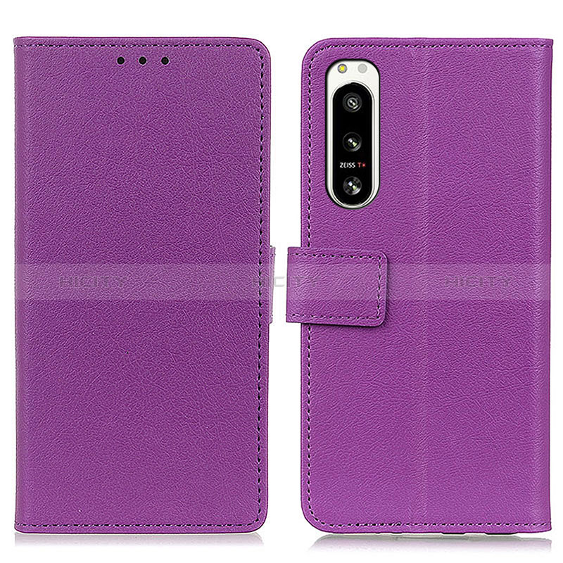 Custodia Portafoglio In Pelle Cover con Supporto M08L per Sony Xperia 5 IV