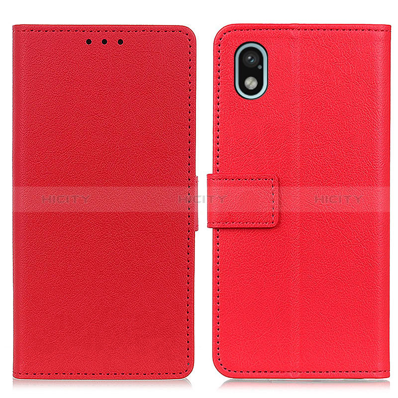 Custodia Portafoglio In Pelle Cover con Supporto M08L per Sony Xperia Ace III Rosso