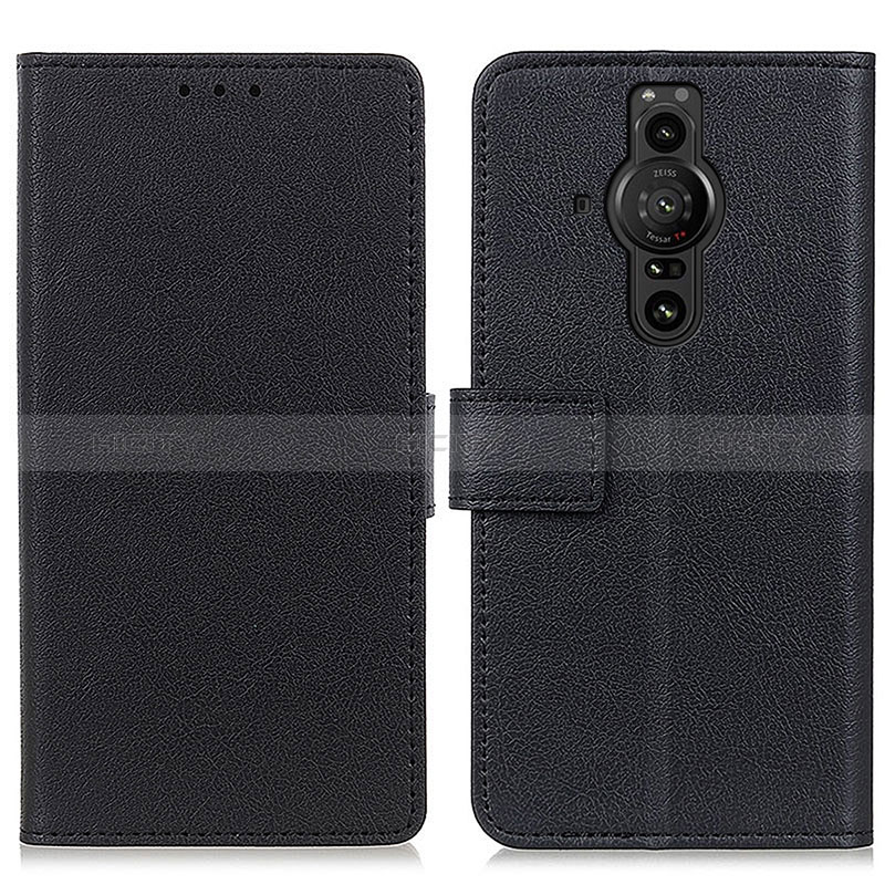 Custodia Portafoglio In Pelle Cover con Supporto M08L per Sony Xperia PRO-I Nero