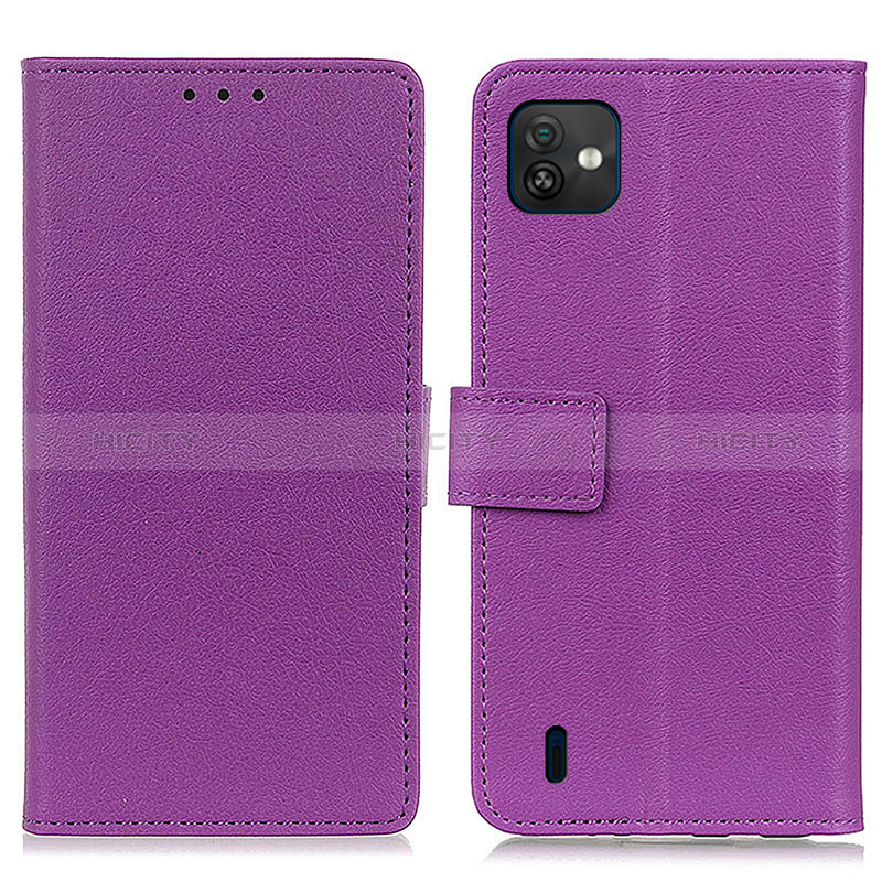 Custodia Portafoglio In Pelle Cover con Supporto M08L per Wiko Y82 Viola