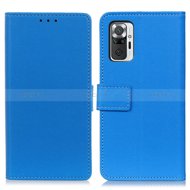 Custodia Portafoglio In Pelle Cover con Supporto M08L per Xiaomi Redmi Note 10 Pro 4G Blu