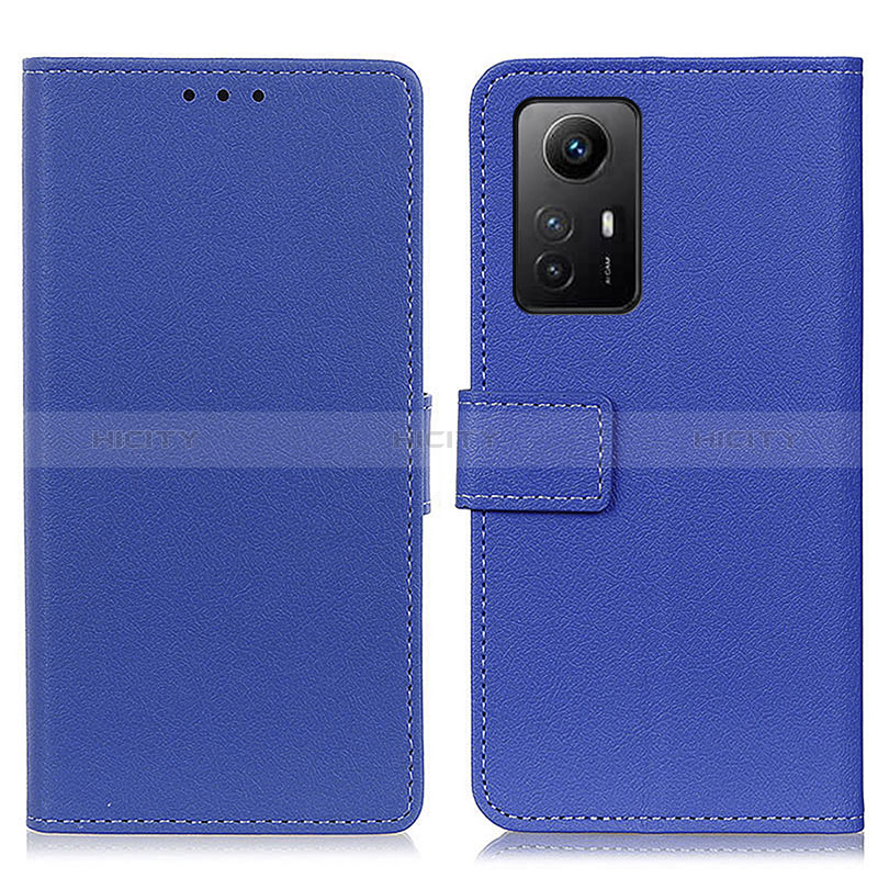 Custodia Portafoglio In Pelle Cover con Supporto M08L per Xiaomi Redmi Note 12S Blu