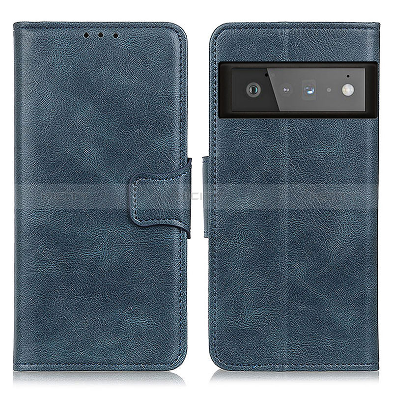 Custodia Portafoglio In Pelle Cover con Supporto M09L per Google Pixel 6 Pro 5G Blu