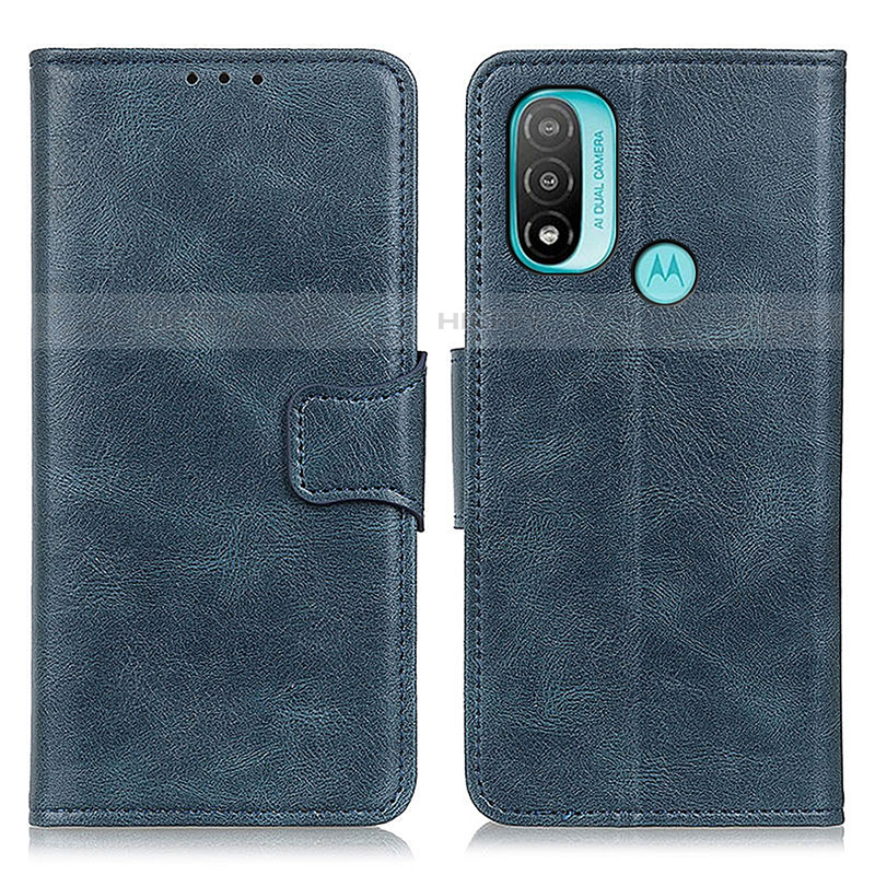 Custodia Portafoglio In Pelle Cover con Supporto M09L per Motorola Moto E20 Blu