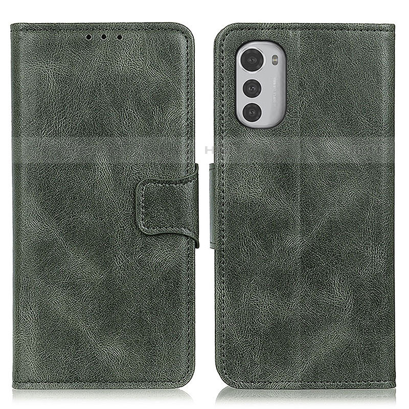 Custodia Portafoglio In Pelle Cover con Supporto M09L per Motorola Moto E32s Verde