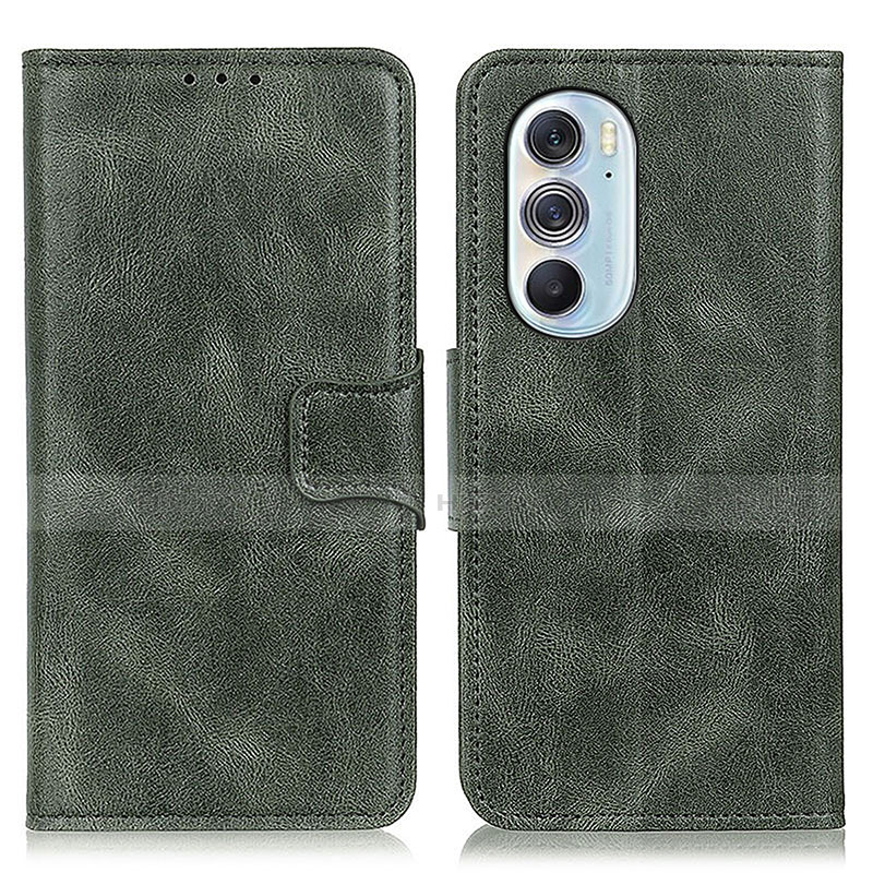 Custodia Portafoglio In Pelle Cover con Supporto M09L per Motorola Moto Edge 30 Pro 5G Verde