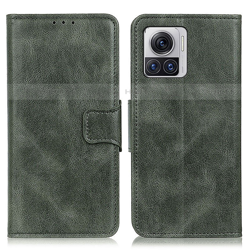 Custodia Portafoglio In Pelle Cover con Supporto M09L per Motorola Moto Edge 30 Ultra 5G Verde