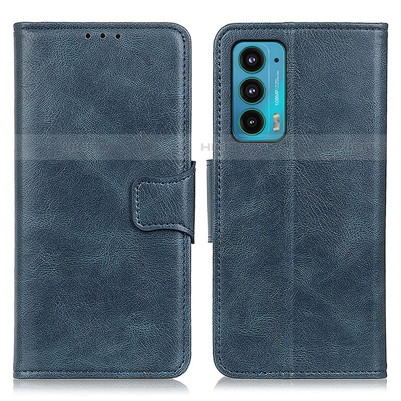 Custodia Portafoglio In Pelle Cover con Supporto M09L per Motorola Moto Edge Lite 5G Blu