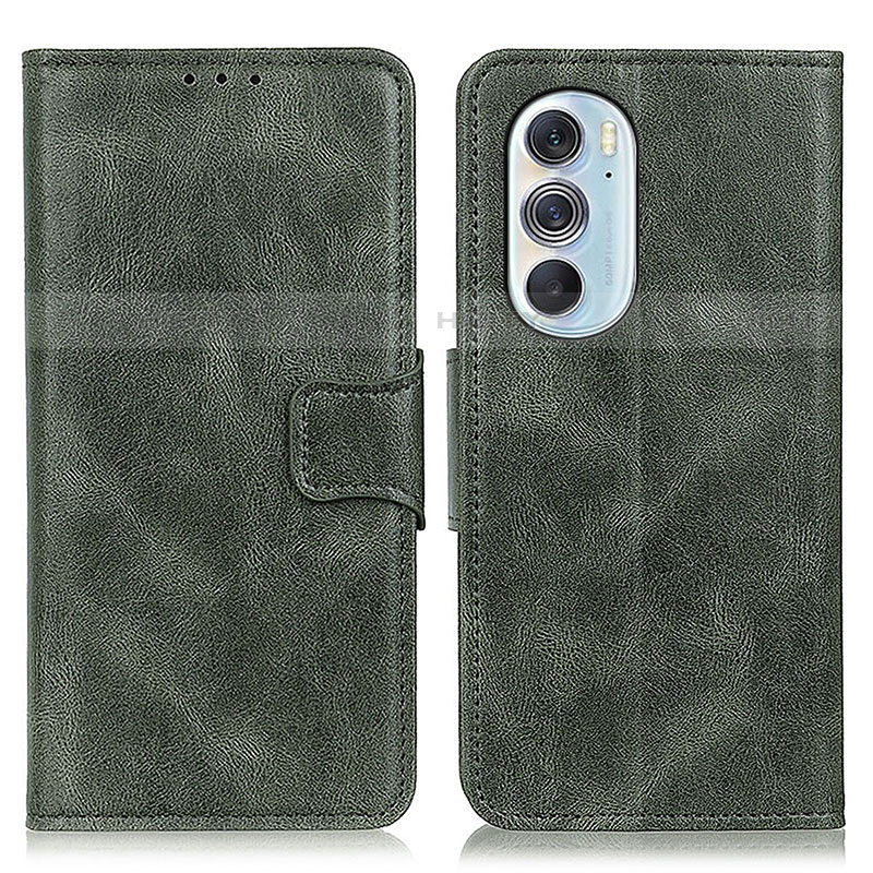 Custodia Portafoglio In Pelle Cover con Supporto M09L per Motorola Moto Edge Plus (2022) 5G Verde