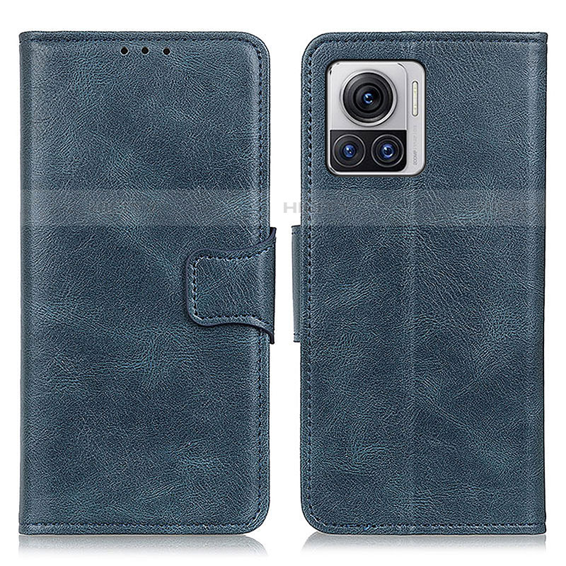 Custodia Portafoglio In Pelle Cover con Supporto M09L per Motorola Moto Edge X30 Pro 5G Blu