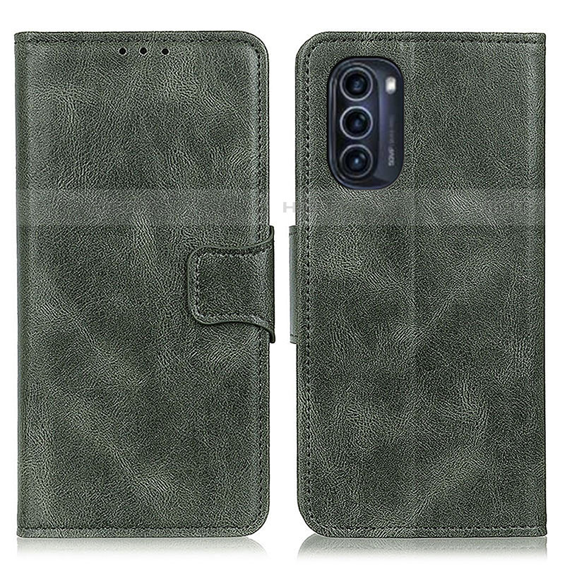 Custodia Portafoglio In Pelle Cover con Supporto M09L per Motorola Moto G52j 5G Verde