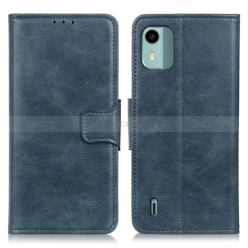 Custodia Portafoglio In Pelle Cover con Supporto M09L per Nokia C12 Blu